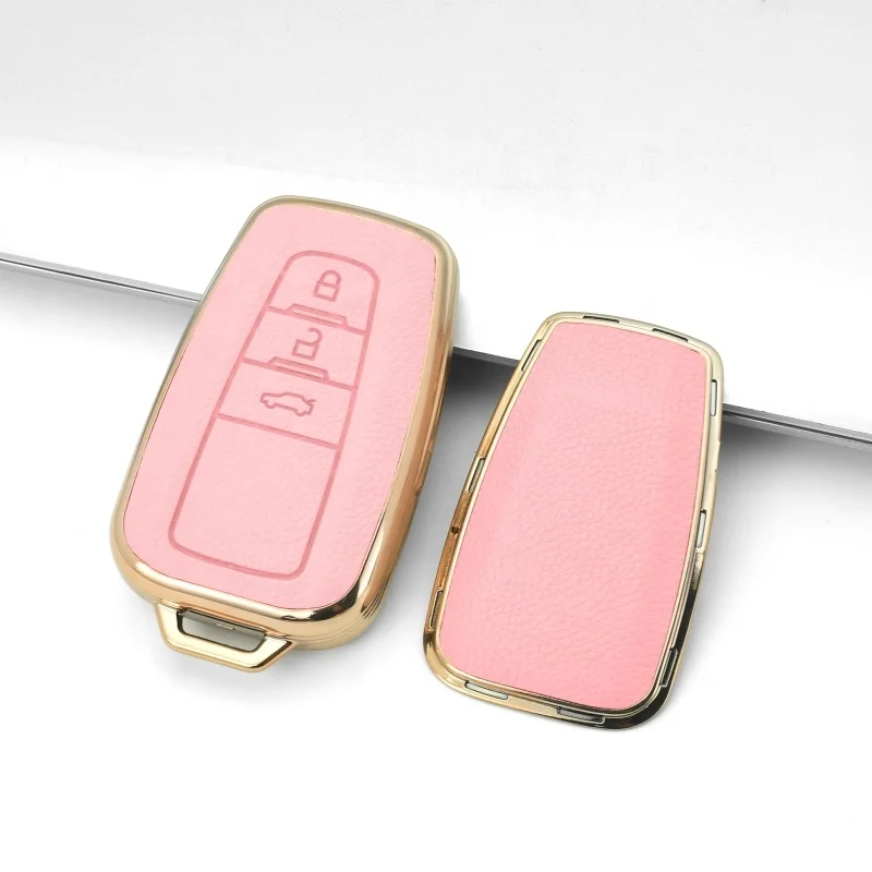 The New Arrival Is Suitable For Toyota Car Leather Material Anti-Dirt Wear-Resistant Car Key Cover