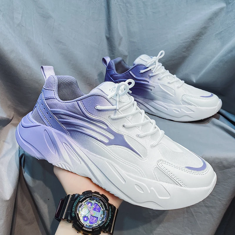 2022 New Arrival walking shoes Summer Couple Breathable Chunky Fashion Sneakers Men Casual Shoes