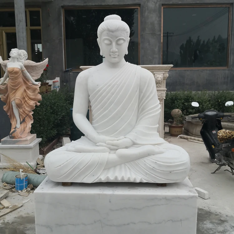 Granite Meditating Buddha Garden Statue