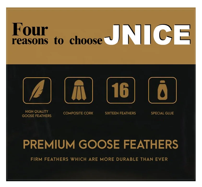 AIRJNISE-40 special glued straight goose feather shuttlecock