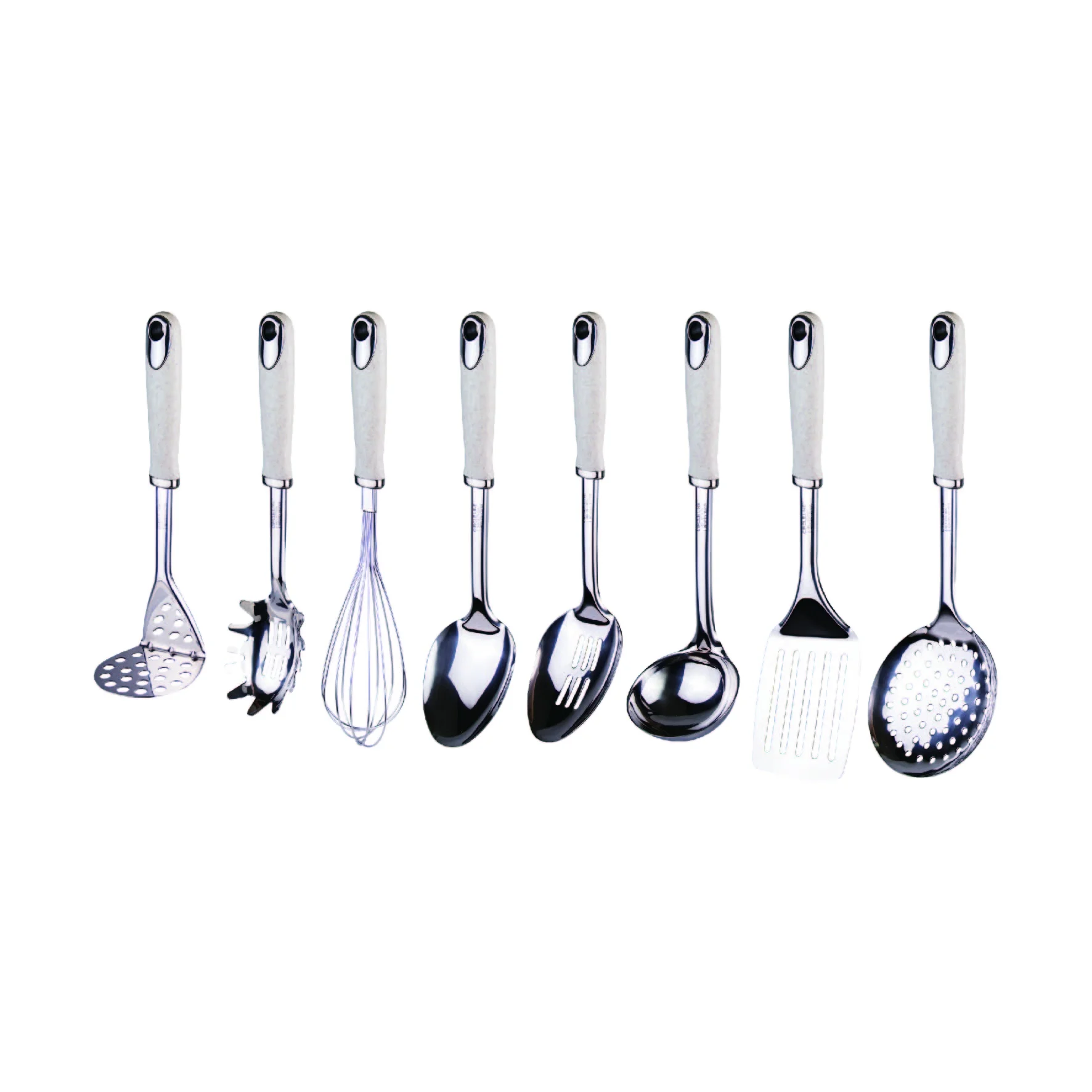 Kitchenware useful tools gadget articles cuisine Accessories utensils nylon Metal Stainless Steel 8pcs Cooking Tools Sets