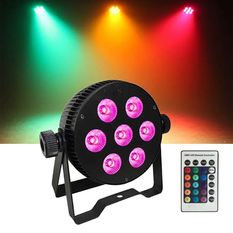 Stage Lighting Equipment Professional 7x8W RGBW 4IN1 Dmx Led Par 7 Disco Party Lights Mini Par Can Lights
