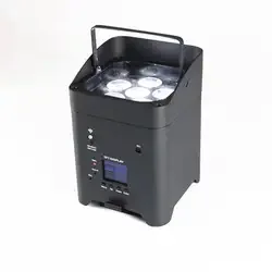 Wedding Rechargeable DMX Wireless Battery Powered 6in1 RGBWAUV 6*18w LED Flat Par Light with IR Controller