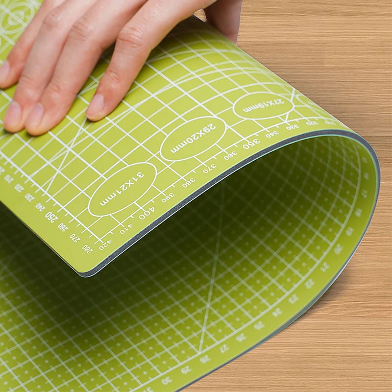 Matcha Green Color Flexible Waterproof Plastic Board Cutting Mat A3