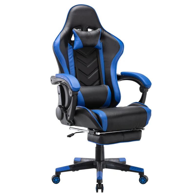 Эргономичные компьютерные игровые стулья с высокой спинкой и подставкой для ног