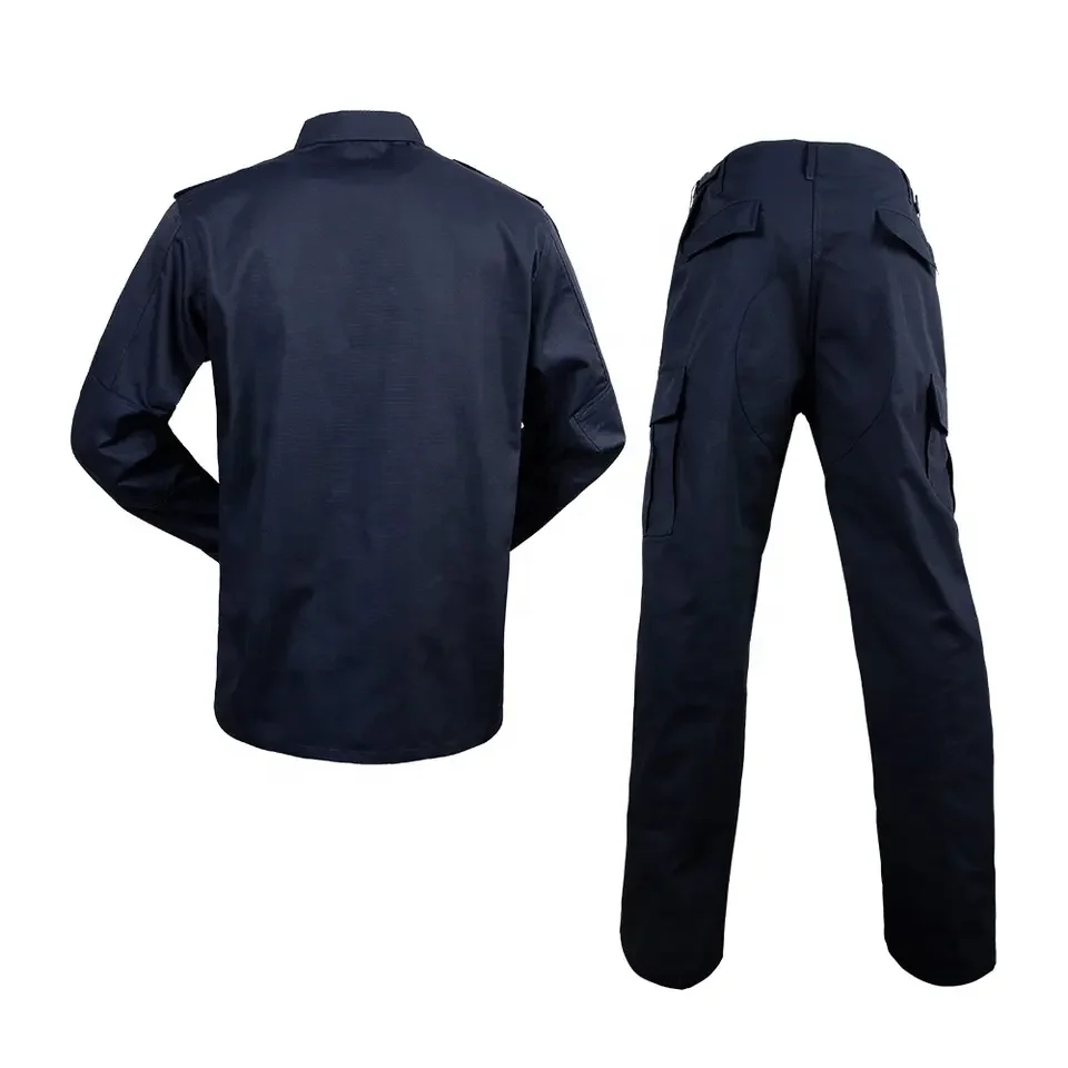 New Custom Security Guard Uniforms Black Dark Navy Blue Tactical BDU Uniform
