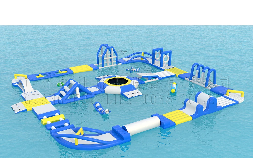 lilytoys outdoor build inflatable aqua park blue customized water games park equipment inflatable water park price for sale