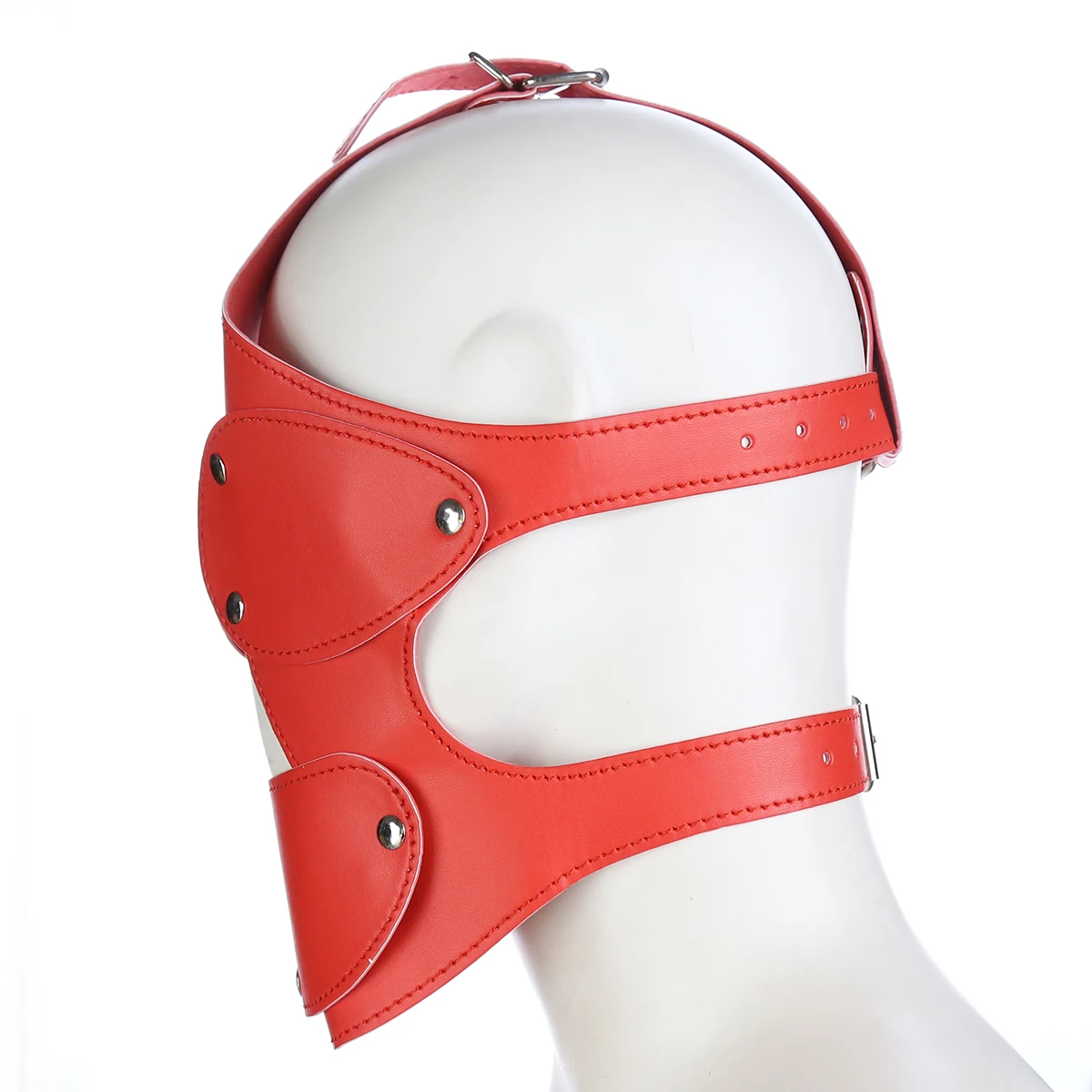 Hood With Ball BDSM Hood Adult Slave Sensory Deprivation Games Full Head Bondage Restraints Fetish Hood Sex Toys for Women Men