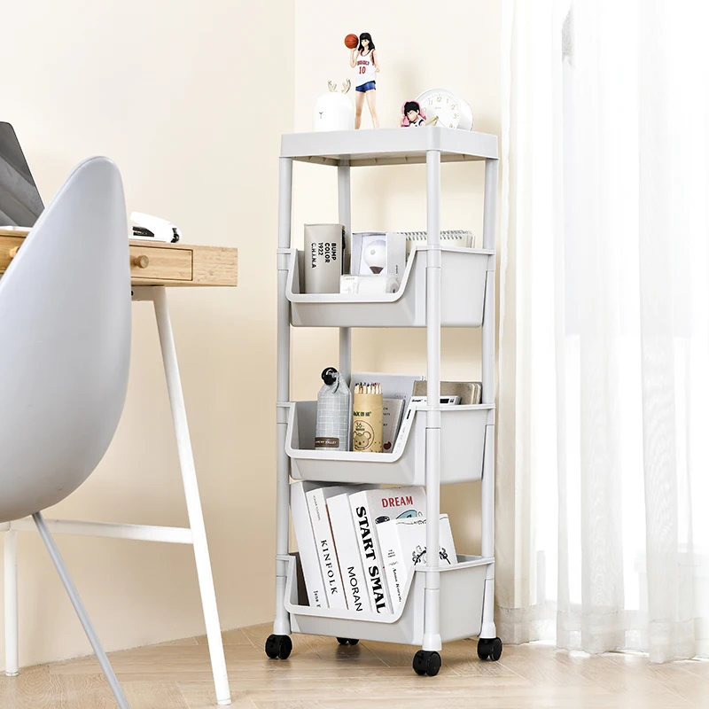 2024 new  Arrivals Plastic 4 tiers kitchen shelf rack storage organizer rack for sundries