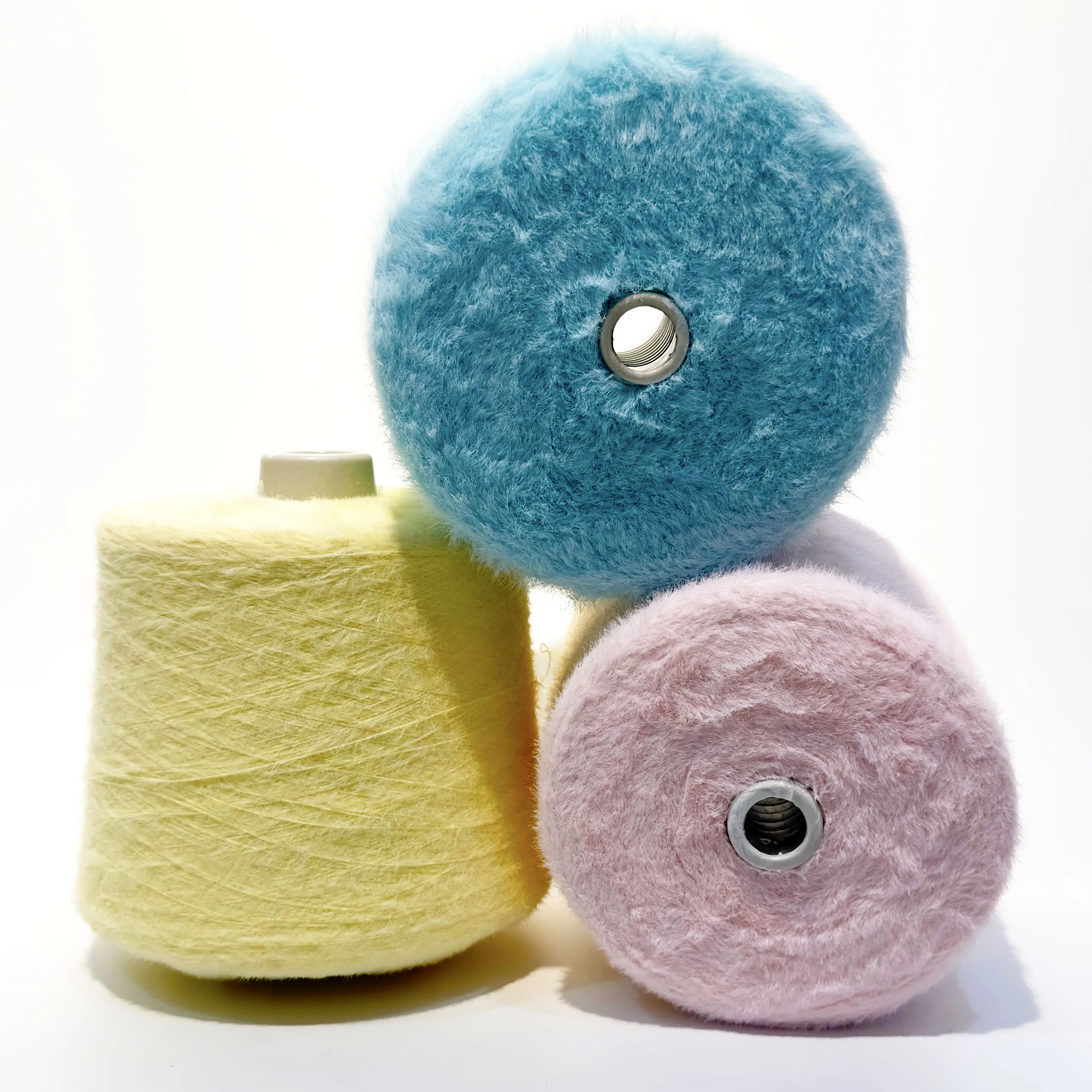 Imitate Rabbit cat Hair mink feather yarns fancy polyester yarn for knit sweater