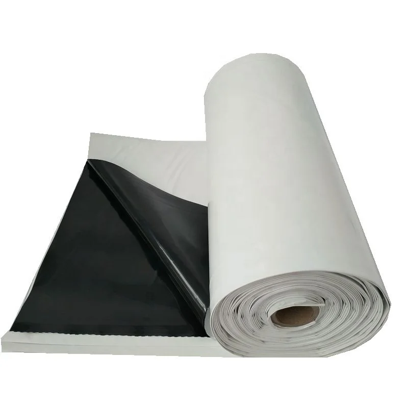Plastic white and black ground cover poly cover