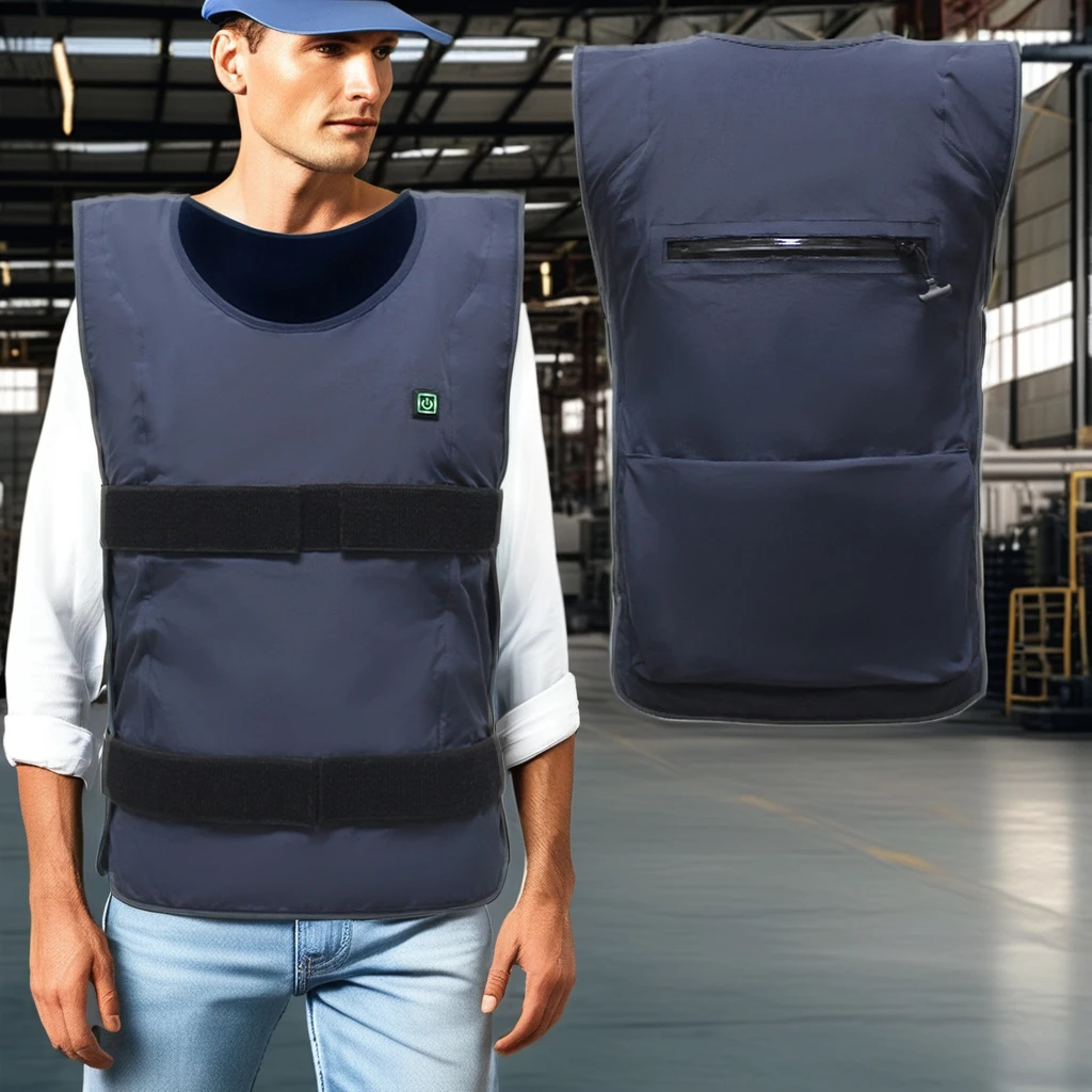 Water Cooling Circulation Vest Refrigeration Fan Air Conditioner Vest Coat for Work People Cooling Vest Ice Pack Cooling Clothes
