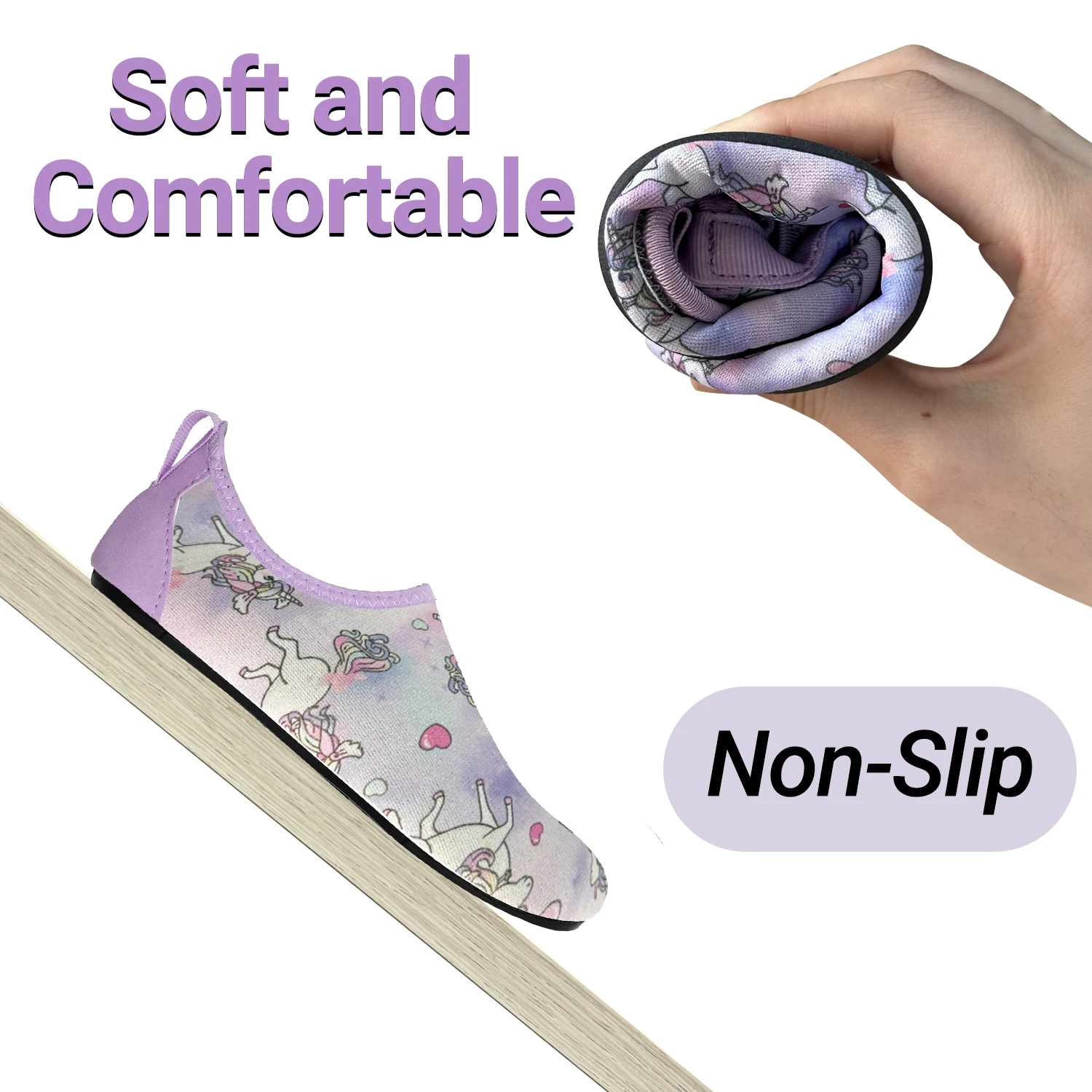 Kids Water Shoes Sport Beach Swimming Socks Printing Anti Slip Surf Barefoot Kids Shoes