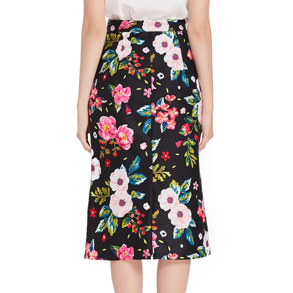 Custom Womens Mermaid Pencil Skirt Elastic Waist Belt Decorated Hips-Wrapped Vintage Retro