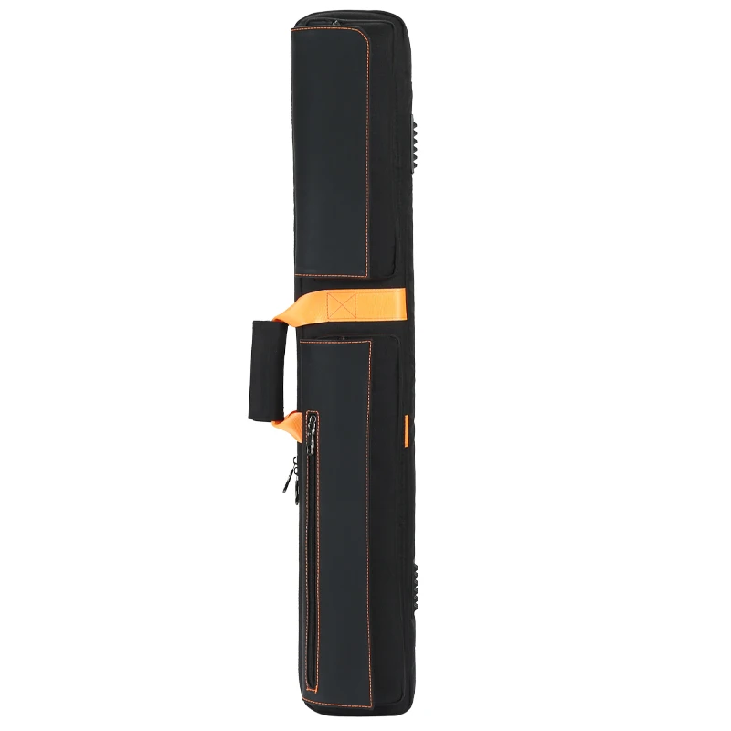 Custom Soft Snooker Billiard Carrying Case Waterproof Double Shoulder Straps Accommodates 3 Butts 4 Shafts Perfect Pool Cue Bag