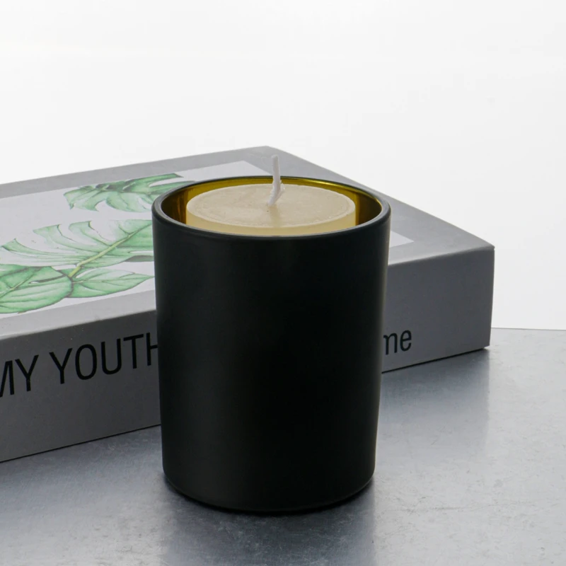 Home Christmas Decor Matte Black Candle Jar Lavender Soy Wax Scented Candle Packaging Jar