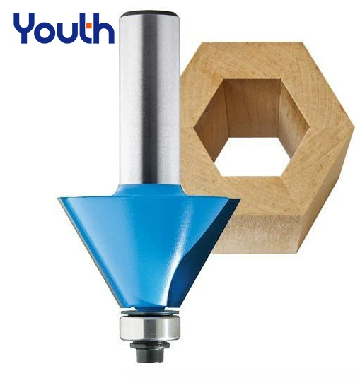 YOUTH 1/4 handle 30 degree bevel end mill Bevel endmills woodworking milling cutter