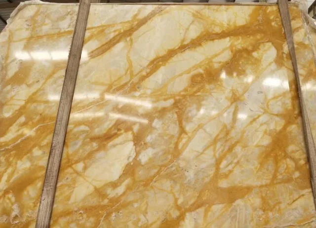 High Quality Natural Giallo Siena Marble Slabs for Tables Countertop Wall Hotel