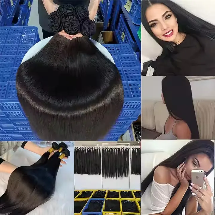 Оптовая продажа 100% натуральные необработанные индийские волосы прямые пряди натуральных волос класса