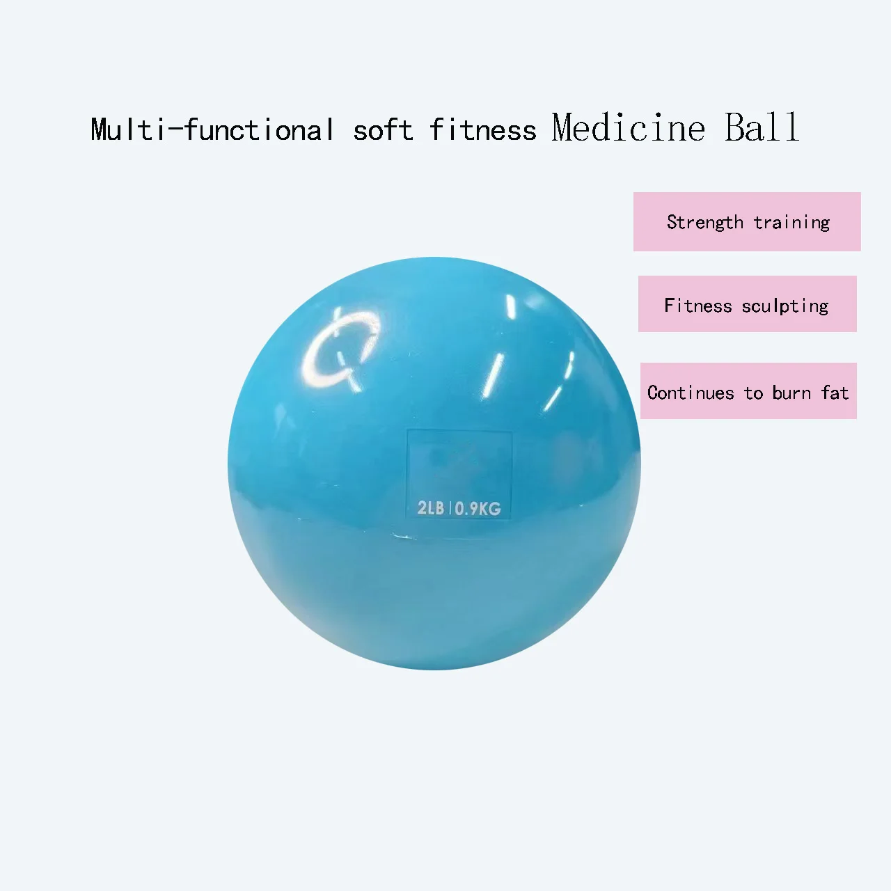 2Lb PVC Sand-Filled Softball Effective Gym Weight & Strength Training Medicine Ball for Rehab Exercises