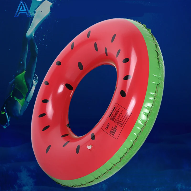 Watermelon fruit design PVC inflatable swim ring swim tube for pool float water toy promotional inflatable toy