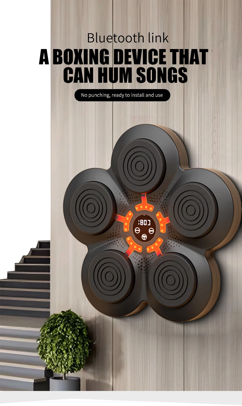 Smart Blue Tooth Music Boxing Target Training Equipment Electronic Boxing Response Target Boxing Wall Target Sport