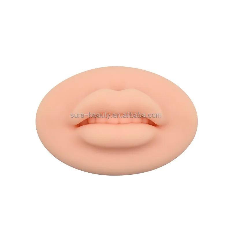 Open Mouth Silicone Lips Practice Skin with Teeth for Semi Permanent Makeup Tattoo Artists Lip Tattoo Microblading Practice Skin