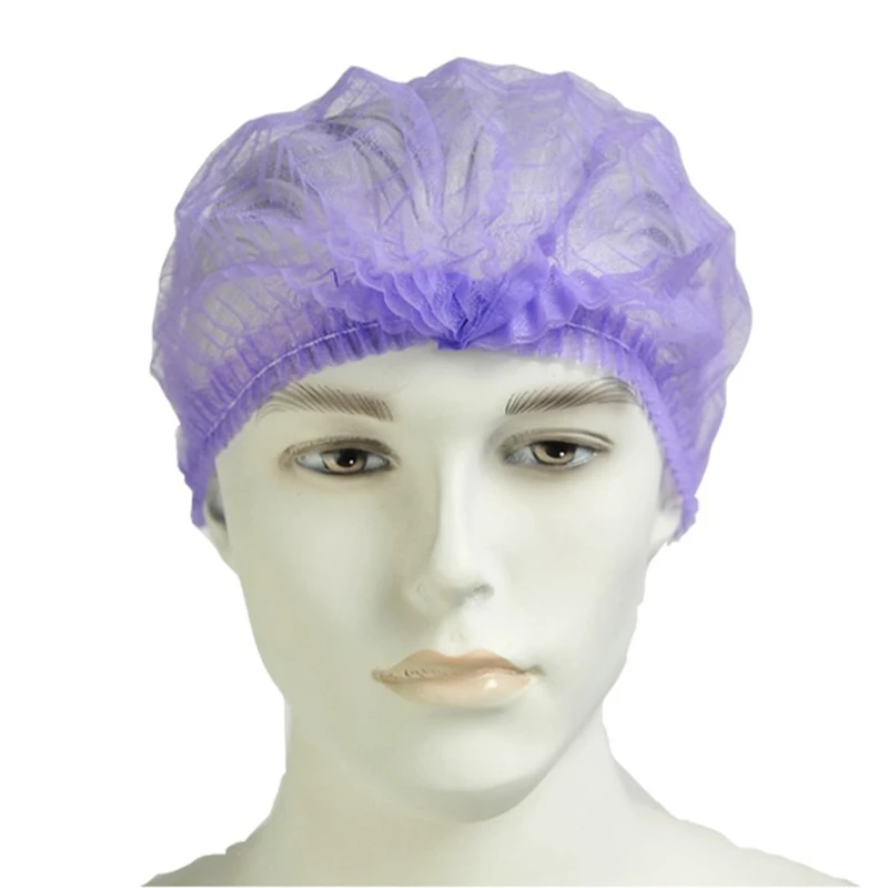 CE Approved Medical Disposable PP Surgical Cap Doctor Nurse Bouffant Cap Non Woven Hair Covers Mob Clip Cap