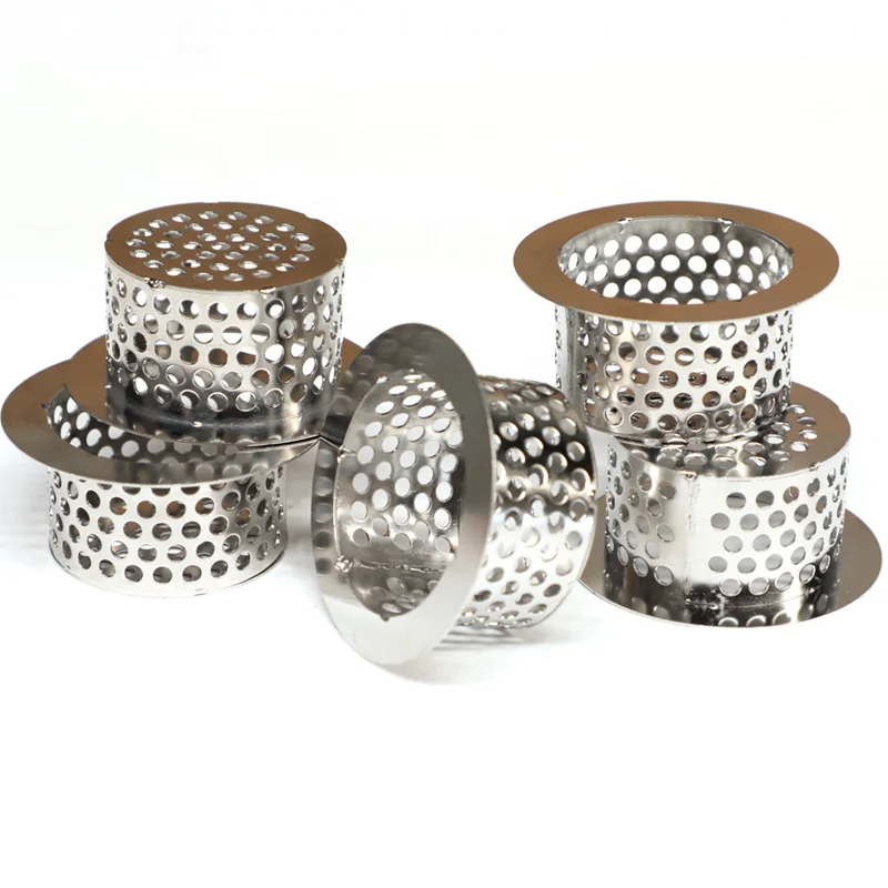 304 316 Stainless Steel Wire Mesh Filters Cylinder Perforated Round Hole Filter Tube Mesh Filter