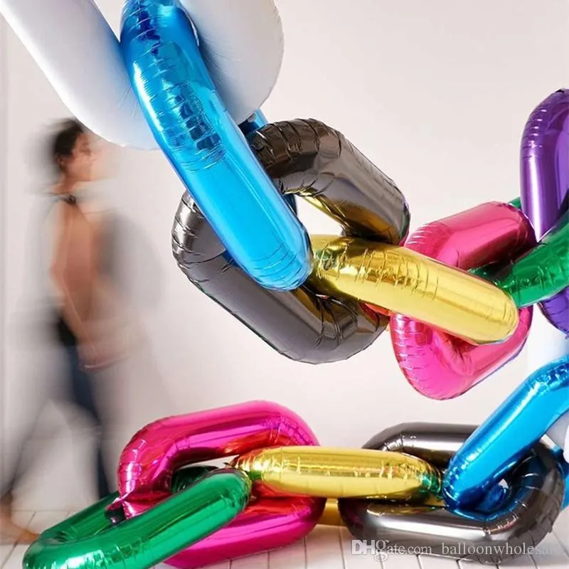 CBA DIY inflatable chain foil balloons party decorations chain for party decoration air garland arch balloon kit set