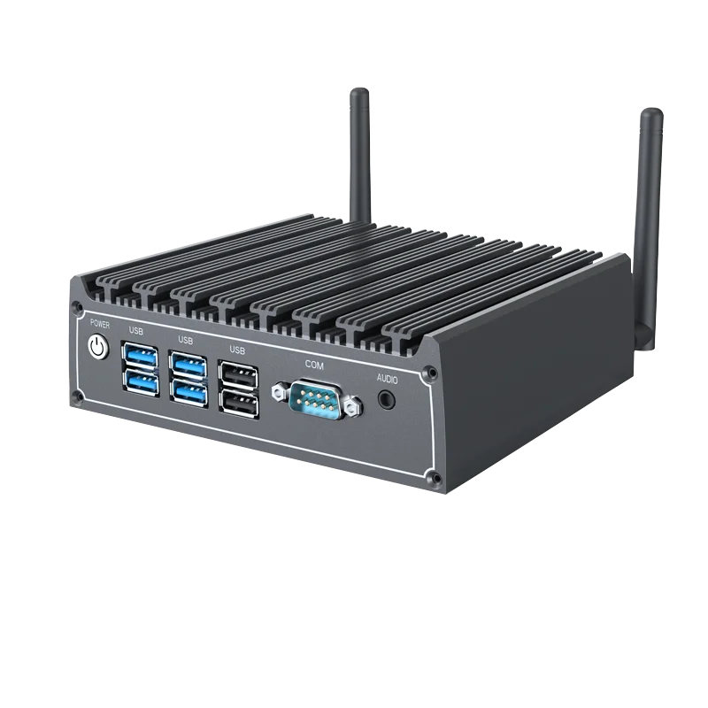 Mini Computer I5 Window 10 2 RJ45 Dual Ethernet I5-4200U Industrial Mini PC Win10 Fanless Industrial Mini PC In Desktops