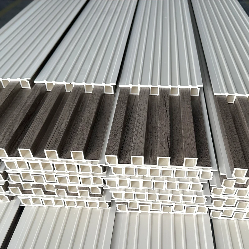 Cheap Interior decoration fluted wall panels decorative wood alternative Laminate wpc wall panel
