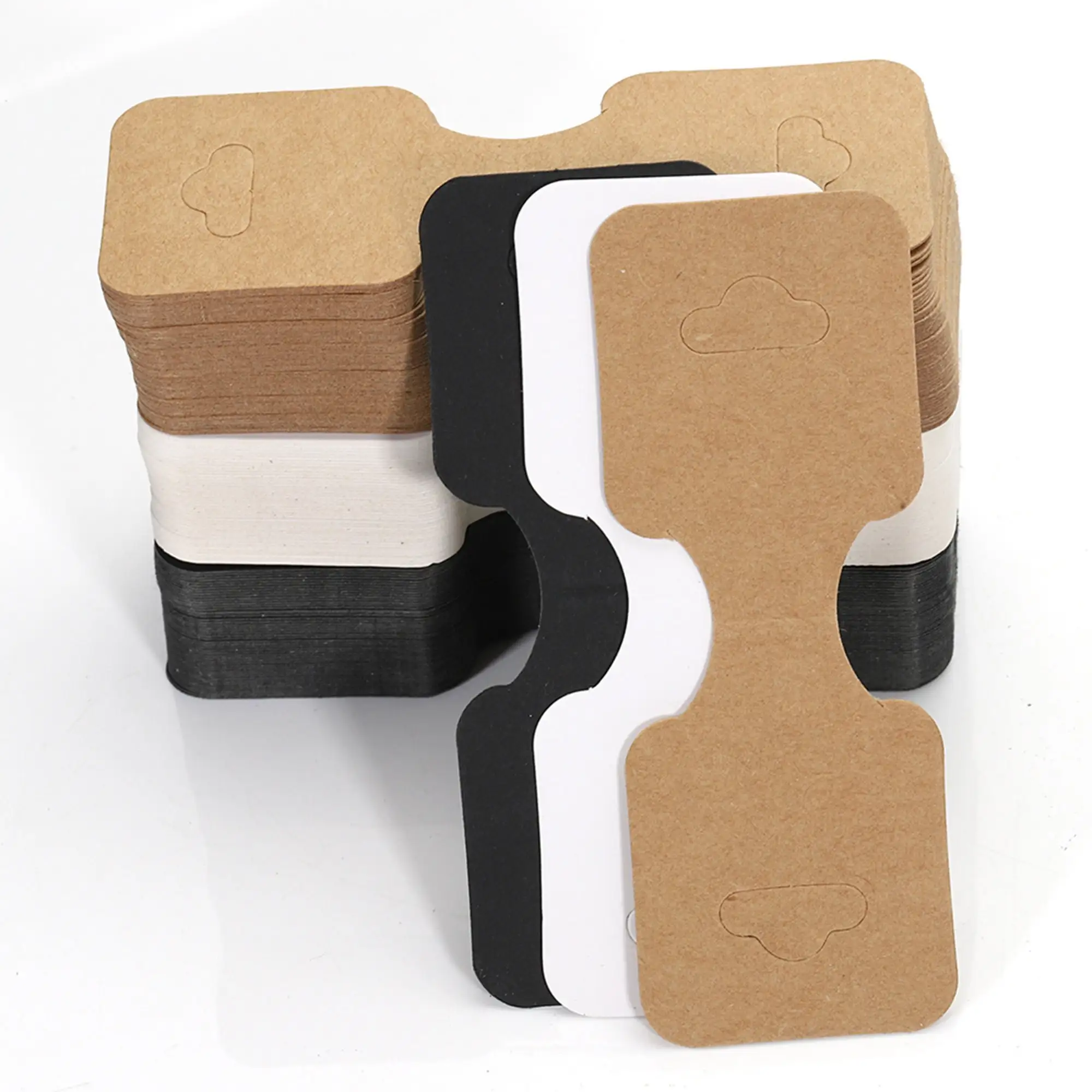 Hot Sale Custom Printing Jewelry Hang Tags High Quality Craft Paper Die Cut Fashion Necklace Earrings Hang Clothing Tags