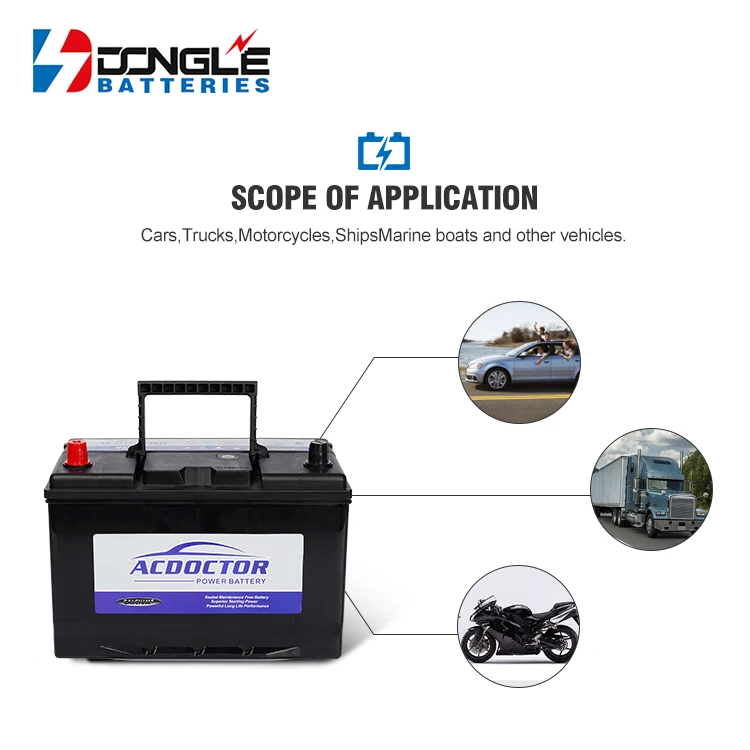 Dongle MF105D31L 750 CCA Trucks Automotive Rechargeable SMF 12V 90Ah Lead Acid Car Battery