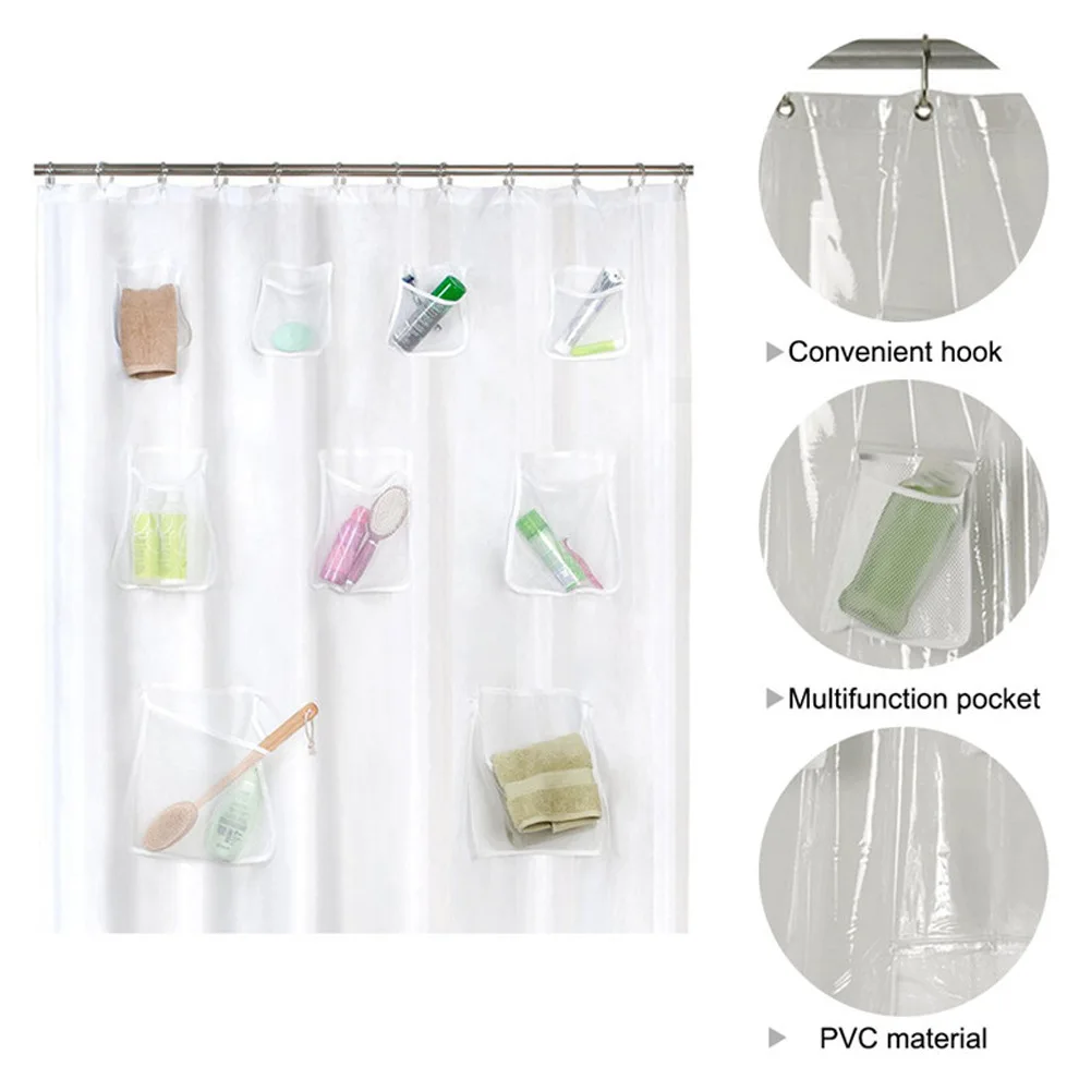 Прозрачная занавеска для душа