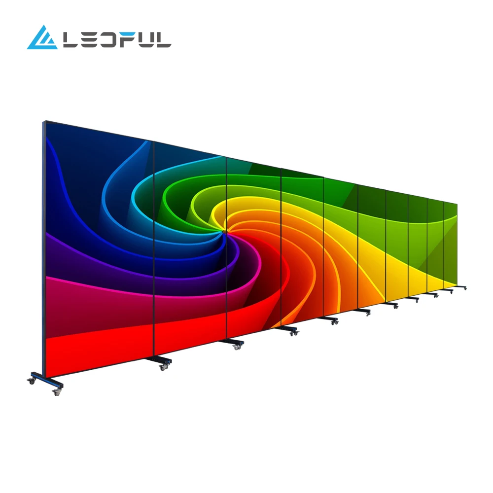 LEDFUL FULL Color 55 Inch Indoor Light and Thin LED Media Movie Poster Portable Mobile LED Billboard P2.5 Video Poster