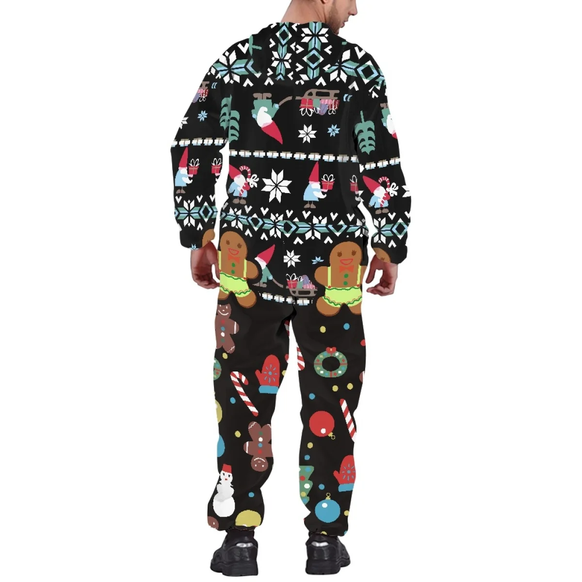 Wholesale Custom Print Sublimation Xmas Winter Warm Soft Pants Pyjamas Blank Pajamas Set Matching Christmas Pajamas for Couples