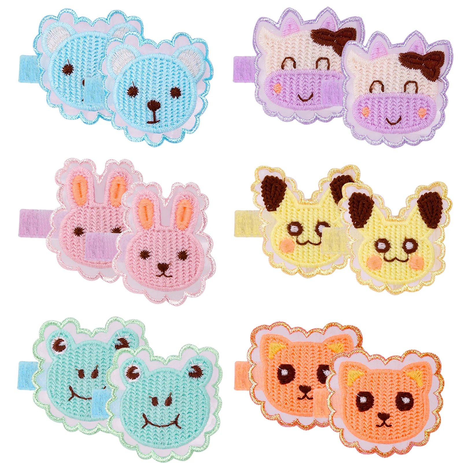 Candygirl Knitted animal series hair clips animal Hairpin for girls bunny hair clip cat hair clips sets wholesale