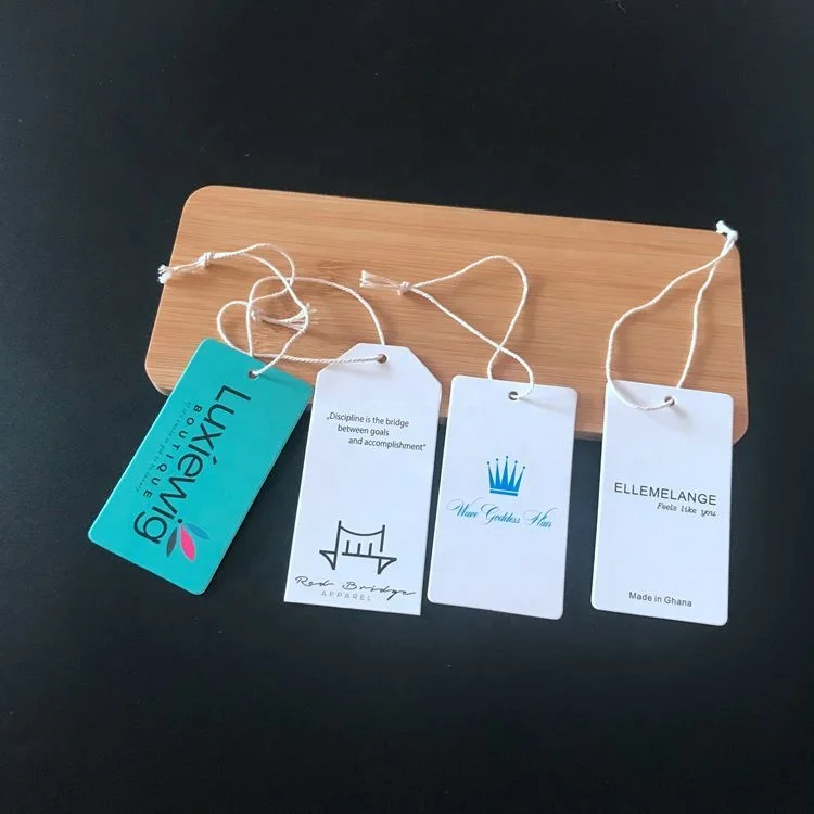 Guangzhou Customized Brand Logo Printed Kids Hang Tags For Clothing wig hair