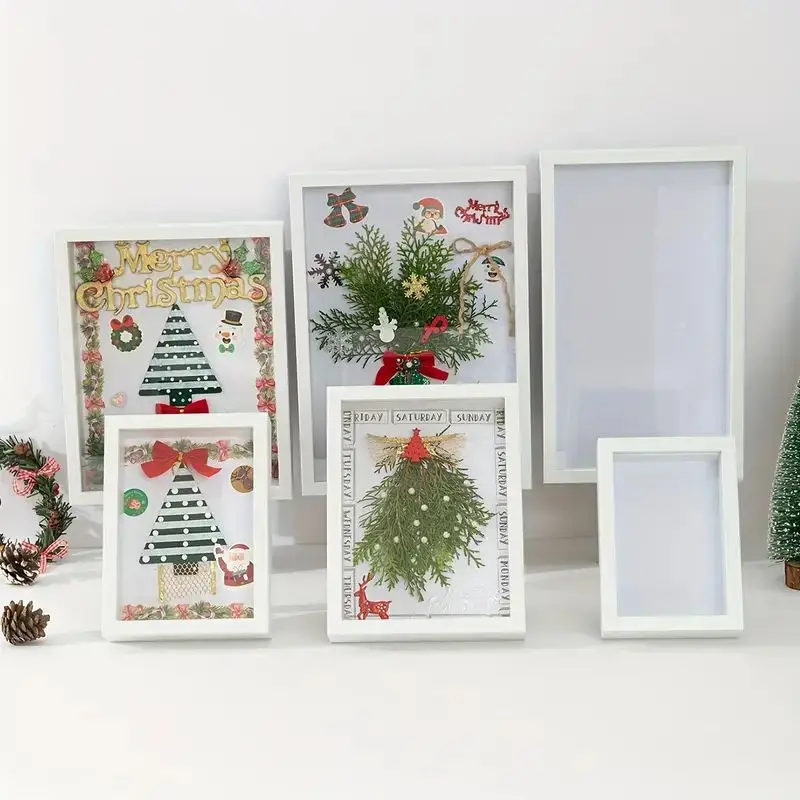 wholesale A4 Size white 3D Frame Shadow Box for Portrait Flower Animal Scenery with Shadow Box Frame