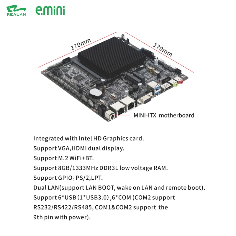 Cloud Computing Terminal Fanless Desktop Custom Fanless Thin Client Mini PC Computer with Low Power Consumption