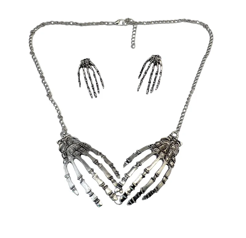  Shangjie OEM joyas Halloween 2021 New Arrival Fashion Ghost Claw Jewelry Set for Women Hyperbole