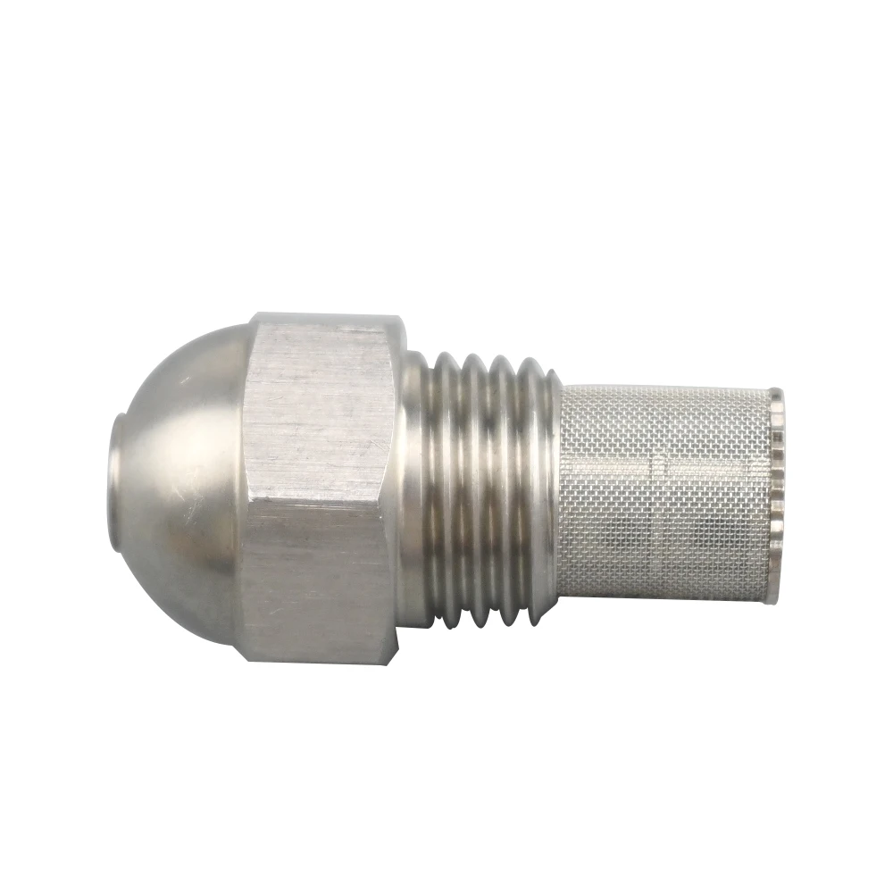 1/4' Thread Stainless Steel Fuel Atomizing Nozzle Burner Sprayer with Filter - 0.1-2.0mm Orifice Gas Oil Nozzle