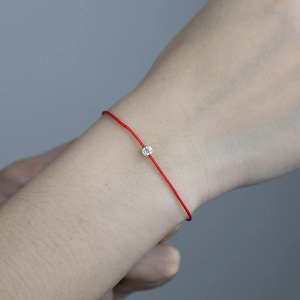 Custom Logo Tiny Sterling Silver 925 Adjustable Summer Rope Handmade Red Lucky Guitar Silver String Bracelets For Women Girl