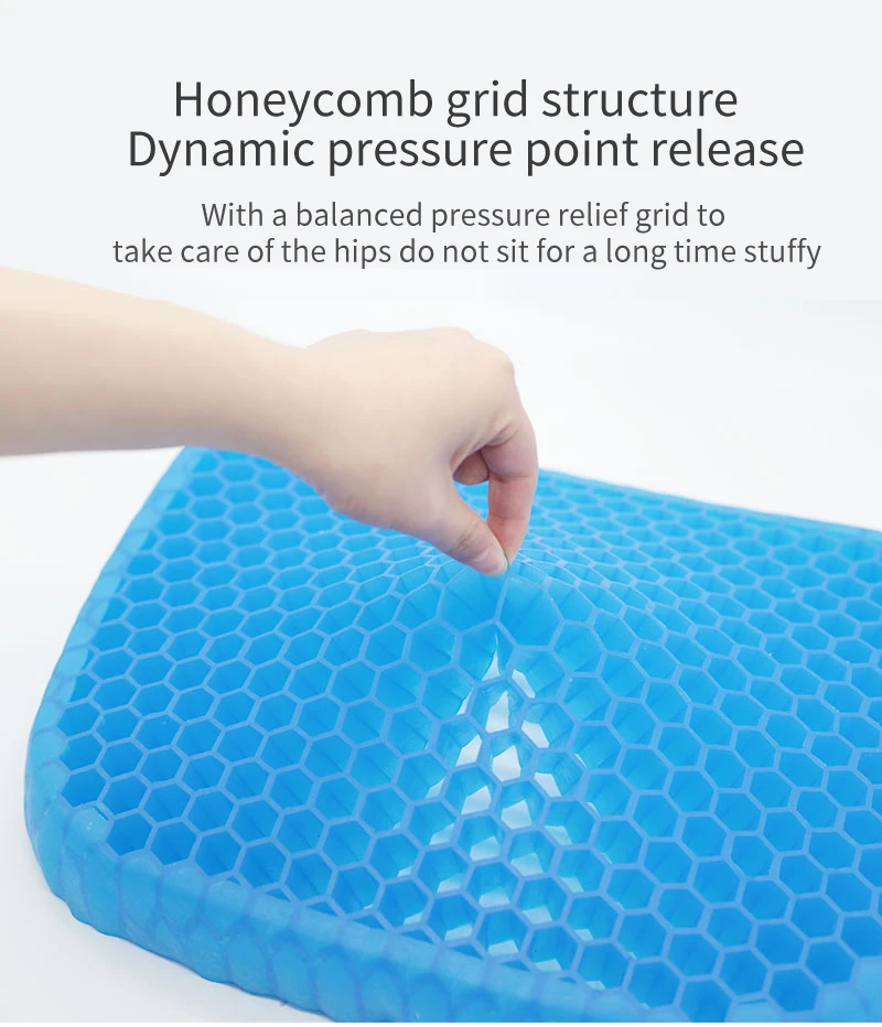 Breathable And Durable Soft Double-Layer Egg Gel Cushion Pressure Pain Relief Cooling Car Seat Cushion