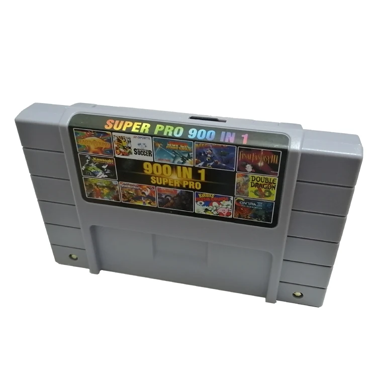 In Stock 900 in 1 Super China Multi 16 Bit Game Card Cartridge USA NTSC Shell for SNES Game Console