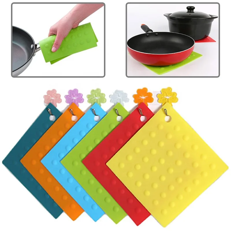 Оптовая продажа, индивидуальный силиконовый термостойкий нескользящий коврик для кастрюль и барбекю, силиконовый держатель для кастрюль, силиконовый коврик