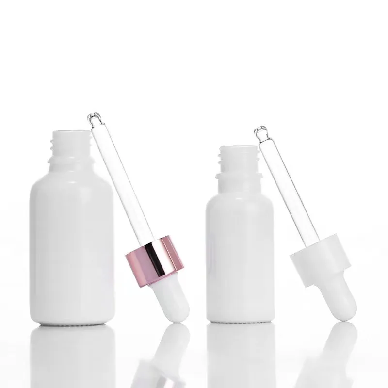 5Ml 10Ml 15Ml 30Ml 50Ml 50 Ml 100Ml Matt white Dropper Bottle Frosted Glass Bottle With Droplet