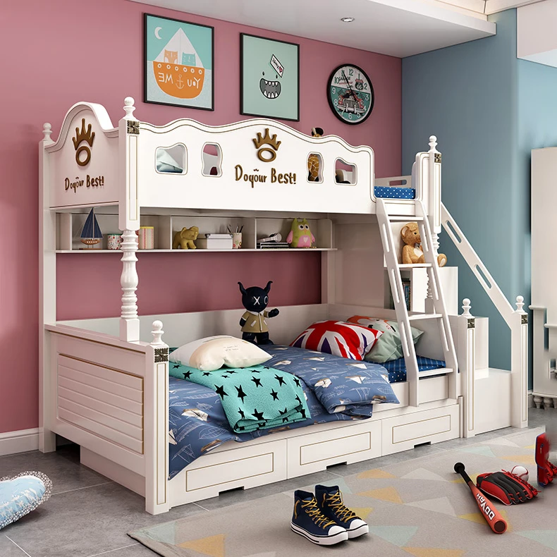 ZC01- New design Fashionable Modern kids furniture cheap bunk beds