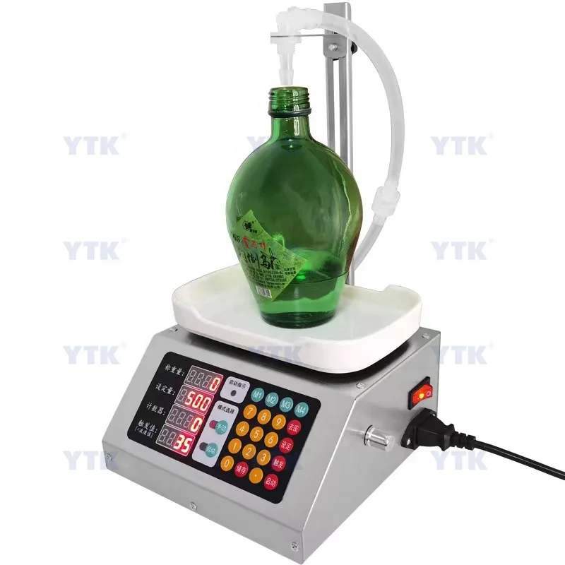 YTK-3200 Automatic Small Quantitative Water Beer Liquid Bottle Can Dispensing Weighing And Filling Machine For Small Business